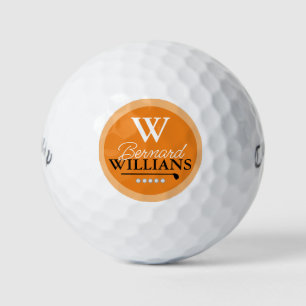 Balles De Golf Monogramme orange monogramme