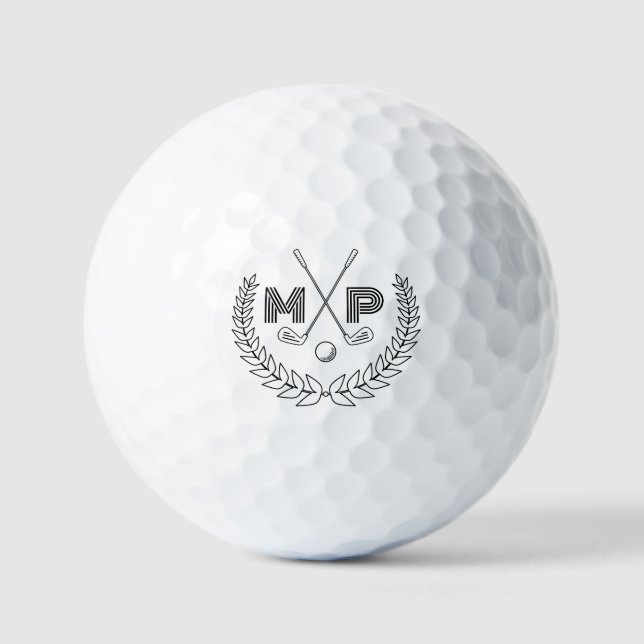Balles De Golf Monogramme personnalisé (Recto)