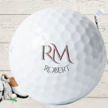 Balles De Golf Monogramme personnalisé à deux couches avec prénom<br><div class="desc">LAYERING UNIQUE DU MONOGRAM — regardez attentivement et vous verrez trois couleurs, ce qui lui donne une sensation de profondeur. Personnalisé en plus avec le prénom. Idée spéciale pour un cadeau ou vous pouvez juste profiter pour vous-même! Si vous avez des questions de conception ou une demande spéciale, veuillez envoyer...</div>