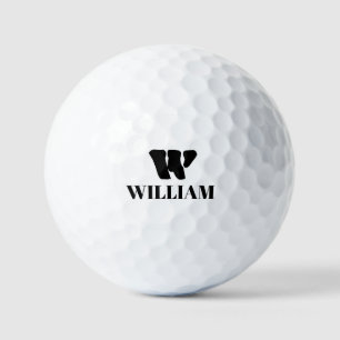 Balles De Golf Monogramme personnalisé à trois couches avec préno
