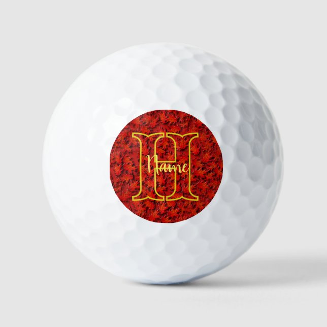 Balles De Golf Monogramme personnalisé avec vos initiales et nom  (Recto)