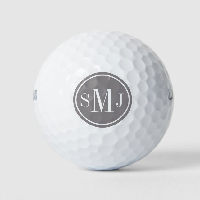 Balles De Golf Monogramme personnalisé et cadre en titane (Devant)