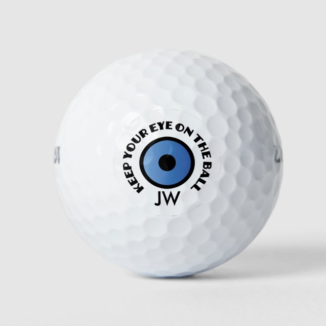 Balles De Golf Monogramme Personnalisé Funny Golf (Devant)