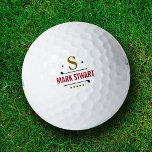 Balles De Golf monogramme personnalisé golfplayer<br><div class="desc">Une balle de golf monogrammed avec le nom de votre joueur de golf préféré</div>
