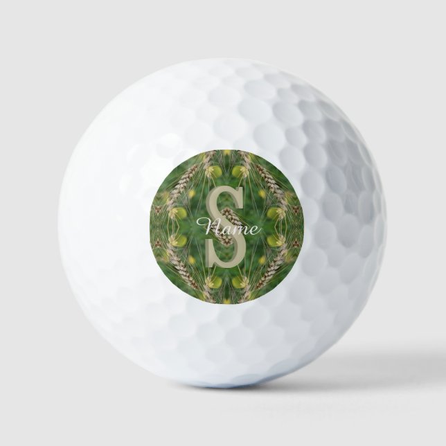 Balles De Golf Monogramme personnalisé Votre initiale Nom Art de  (Recto)