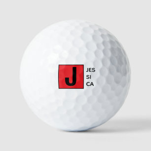 Balles De Golf Monogramme Professionnel Élégant Moderne Simple