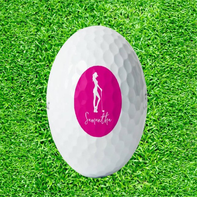 Balles De Golf Monogramme rose (Teeing Off with Timeless Elegance!)