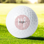 Balles De Golf Monogramme rose élégant moderne<br><div class="desc">Élevez votre jeu de golf avec ces Pink Monogram Stylish Modern Golf Balls. Conçues pour le golfeur chic, ces boules hautes performances présentent une finition rose épurée et un monogramme personnalisé dans un script moderne. Que vous jouiez un tour décontracté ou que vous participiez à un tournoi, ces balles de...</div>
