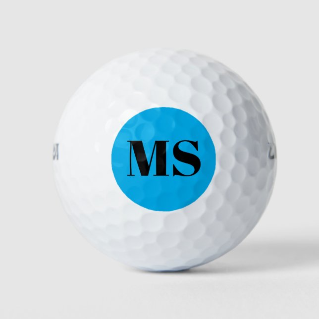 Balles De Golf Monogramme simple personnalisé moderne (Devant)