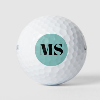 Balles De Golf Monogramme simple personnalisé moderne