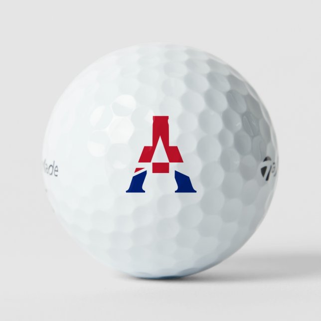 Balles De Golf Monogramme superposé sur Union Jack Flag tmtp5 gbc (Recto)