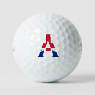 Balles De Golf Monogramme superposé sur Union Jack Flag tpv1 gbcn