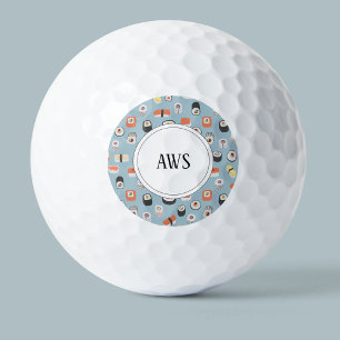 Balles De Golf Monogramme Sushi