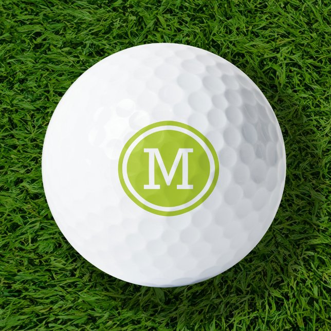 Balles De Golf Monogramme vert Boules de golf personnalisées (Créateur téléchargé)