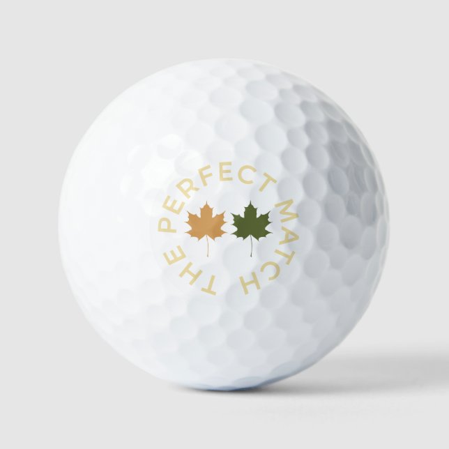 Balles De Golf Monogramme vert olive automnal rustique correspond (Recto)