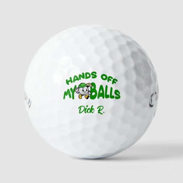 Balles De Golf Monogrammed Hands Off My Balls -Callaway Golf Gift (Recto)