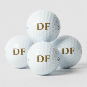 Balles de golf monogrammées en or