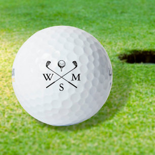 Balles De Golf Monogrammes Élégants et Personnalisés avec Initial