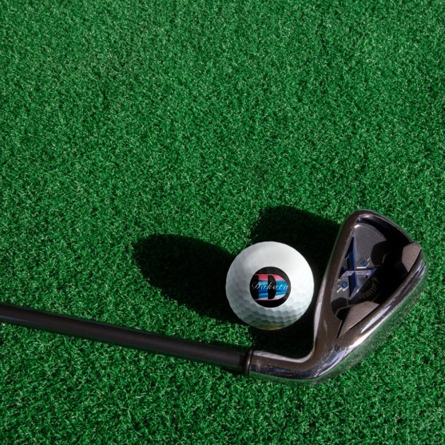 Balles De Golf Monographie moderne géométrique initiale D corail  (Créateur téléchargé)