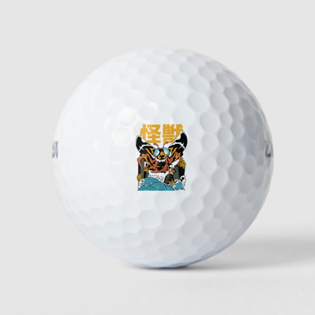 Balles De Golf Monstres japonais moth kaiju (Devant)