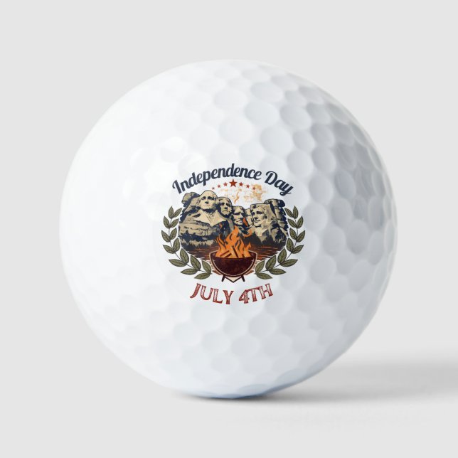 Balles De Golf Mont Rushmore Jour de l'Indépendance (Recto)