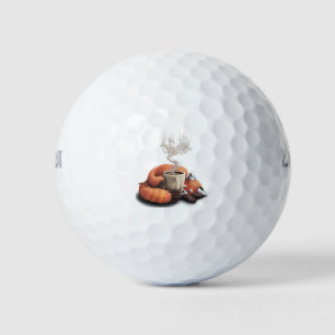 Balles De Golf Morning Fox - cute coffee animal