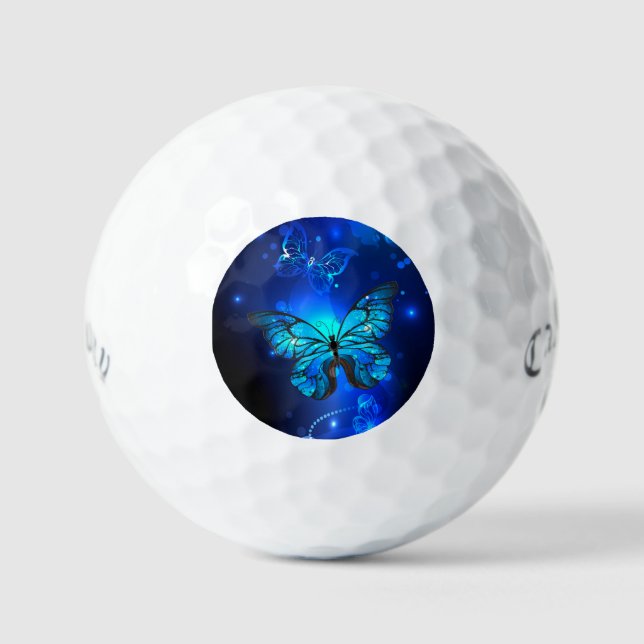 Balles De Golf Morpho Butterfly in the Dark Background (Recto)