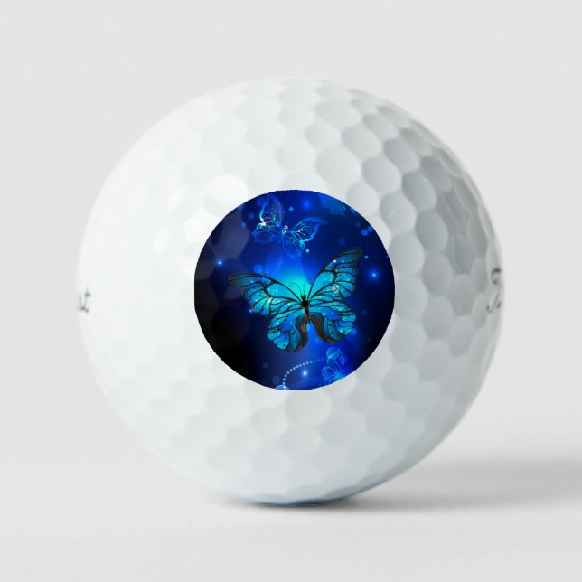 Balles De Golf Morpho Butterfly in the Dark Background (Recto)