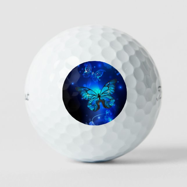 Balles De Golf Morpho Butterfly in the Dark Background (Recto)
