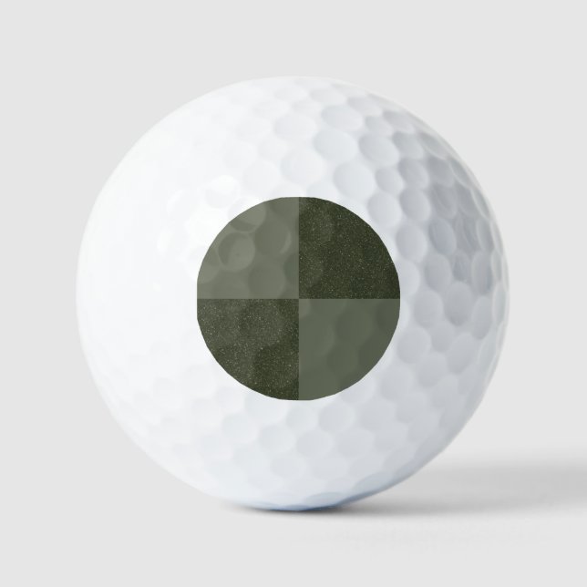 Balles De Golf Moss Green Checker Golf Ball Design (Recto)