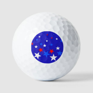 Balles De Golf Motif bleu, rouge et blanc