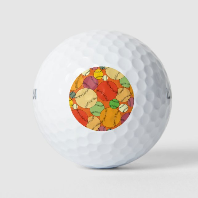 Balles De Golf Motif coloré de Baseballs (Devant)