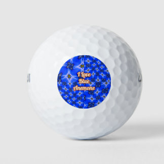 Balles De Golf Motif d'anémone du Jardin bleu