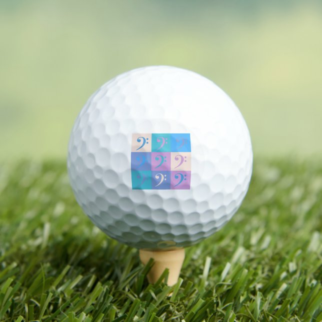 Balles De Golf Motif de clé de fa de musique Pastel (T-shirt Insitu)