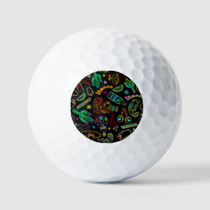 Balles De Golf Motif de Fiesta du Mexique