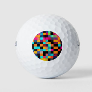 Balles De Golf Motif de formes géométriques vives et colorées