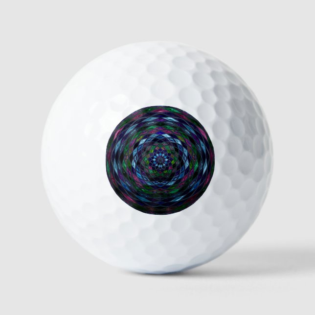 Balles De Golf Motif de mosaïque abstrait #7 (Recto)