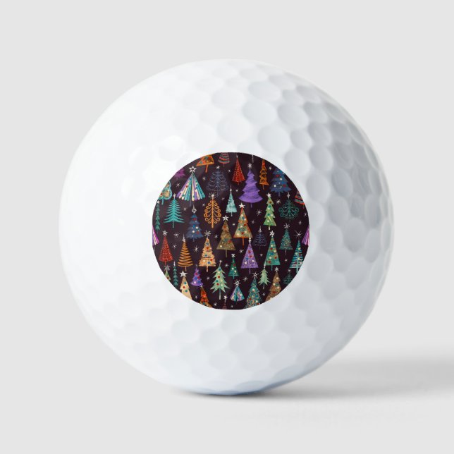 Balles De Golf Motif de Noël Festif (Recto)