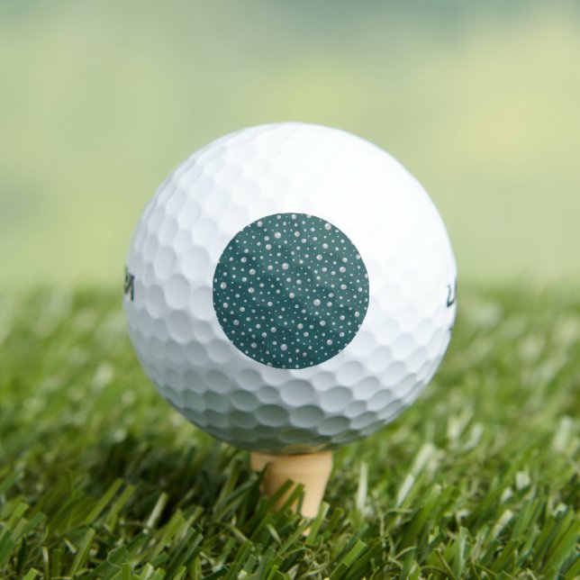 Balles De Golf Motif de perle sur fond sarcelle transformatif (T-shirt Insitu)