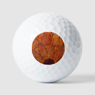 Balles De Golf Motif de tournesol Abstrait