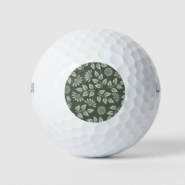Balles De Golf Motif des fleurs de printemps (Devant)