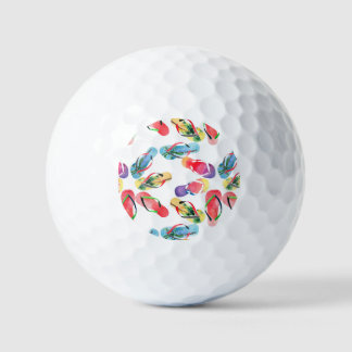 Balles De Golf Motif des tongs de plage d'été