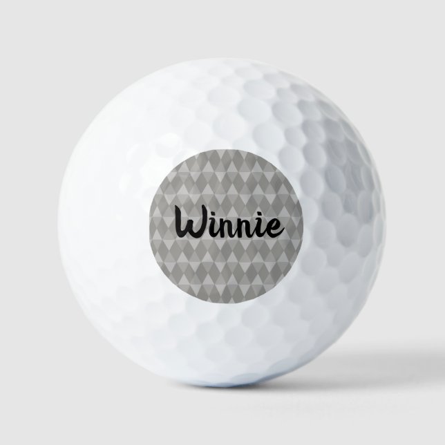 Balles De Golf Motif Diamant Gris (Recto)