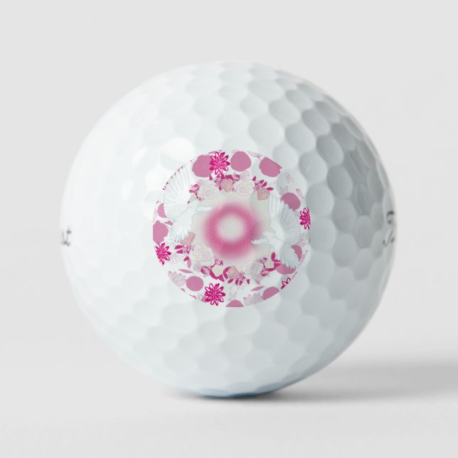 Balles De Golf Motif d'oiseaux bleus  (Recto)