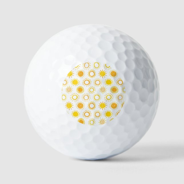 Balles De Golf Motif Doodle  (Recto)