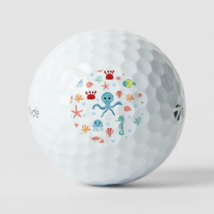 Balles De Golf Motif du monde marin
