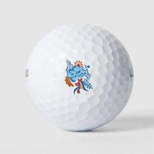 Balles De Golf Motif Flower Gzhel