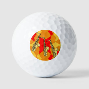 Balles De Golf Motif gris saxophone