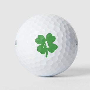 Balles De Golf Motif irlandais Shamrock Monogramme