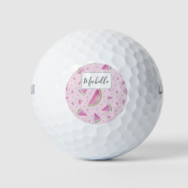 Balles De Golf Motif Pastèque (Devant)